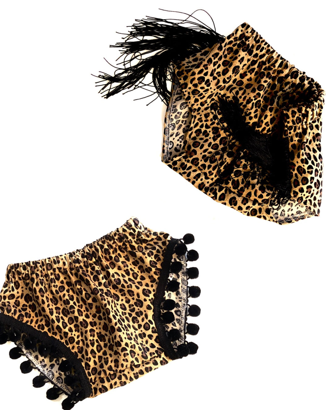 Leopard POM/FRINGE Shortie